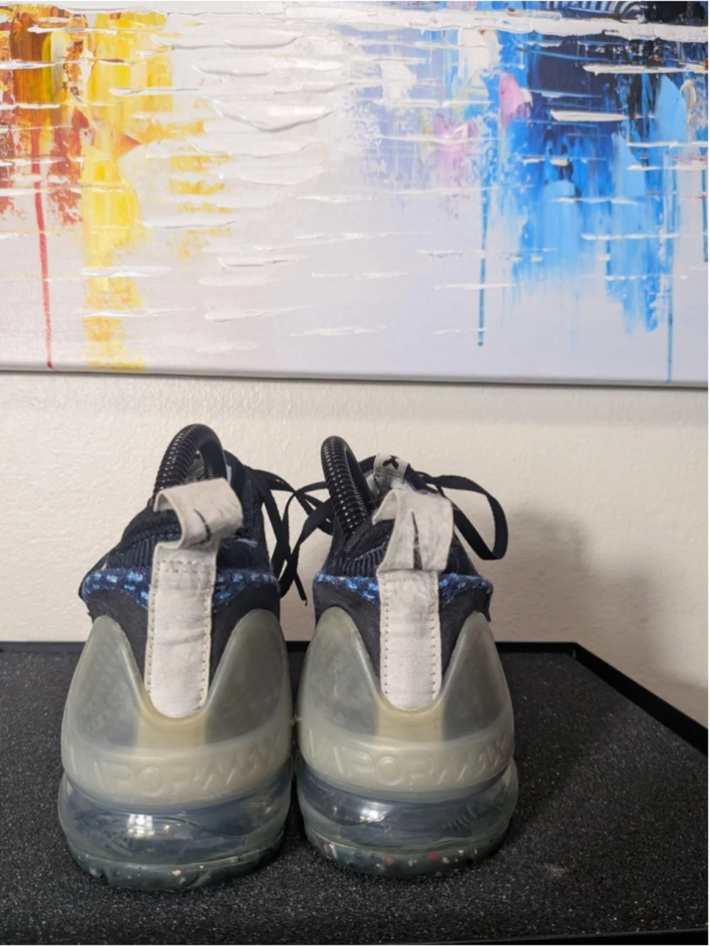 Nike Air VaporMax 2021 Flyknit Shoes Youth Size 5.5Y Blue Sneakers DZ5314-400